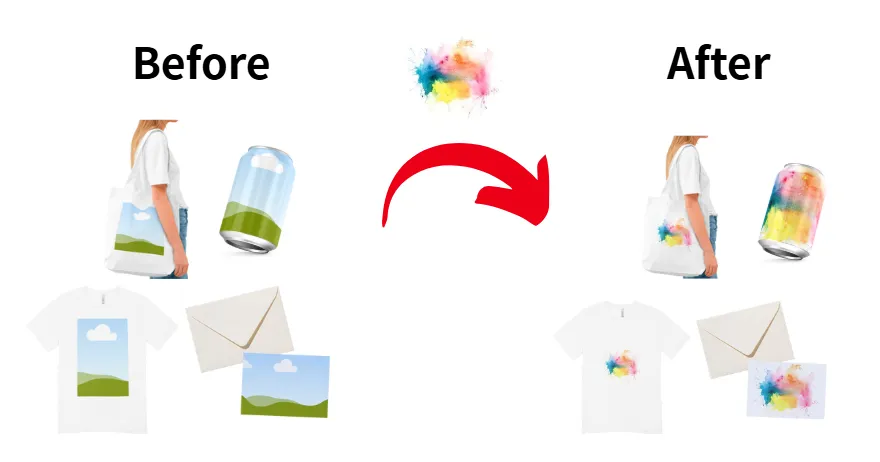 Canva應用程式推薦:Mockups使用前後圖